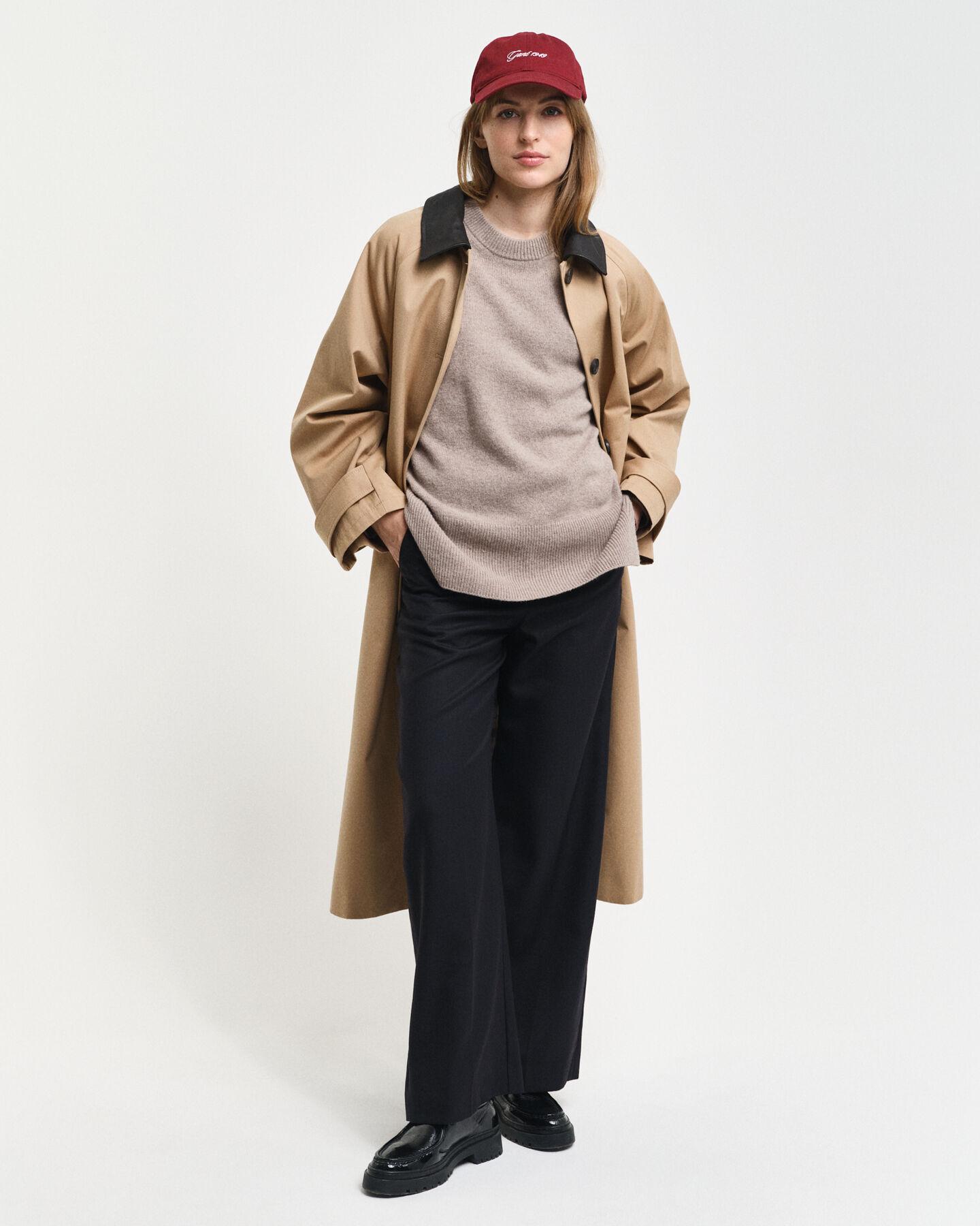 Wool Cashmere Blend Crew Neck Sweater