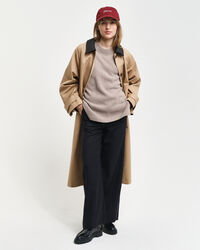 Wool Cashmere Blend Crew Neck Sweater