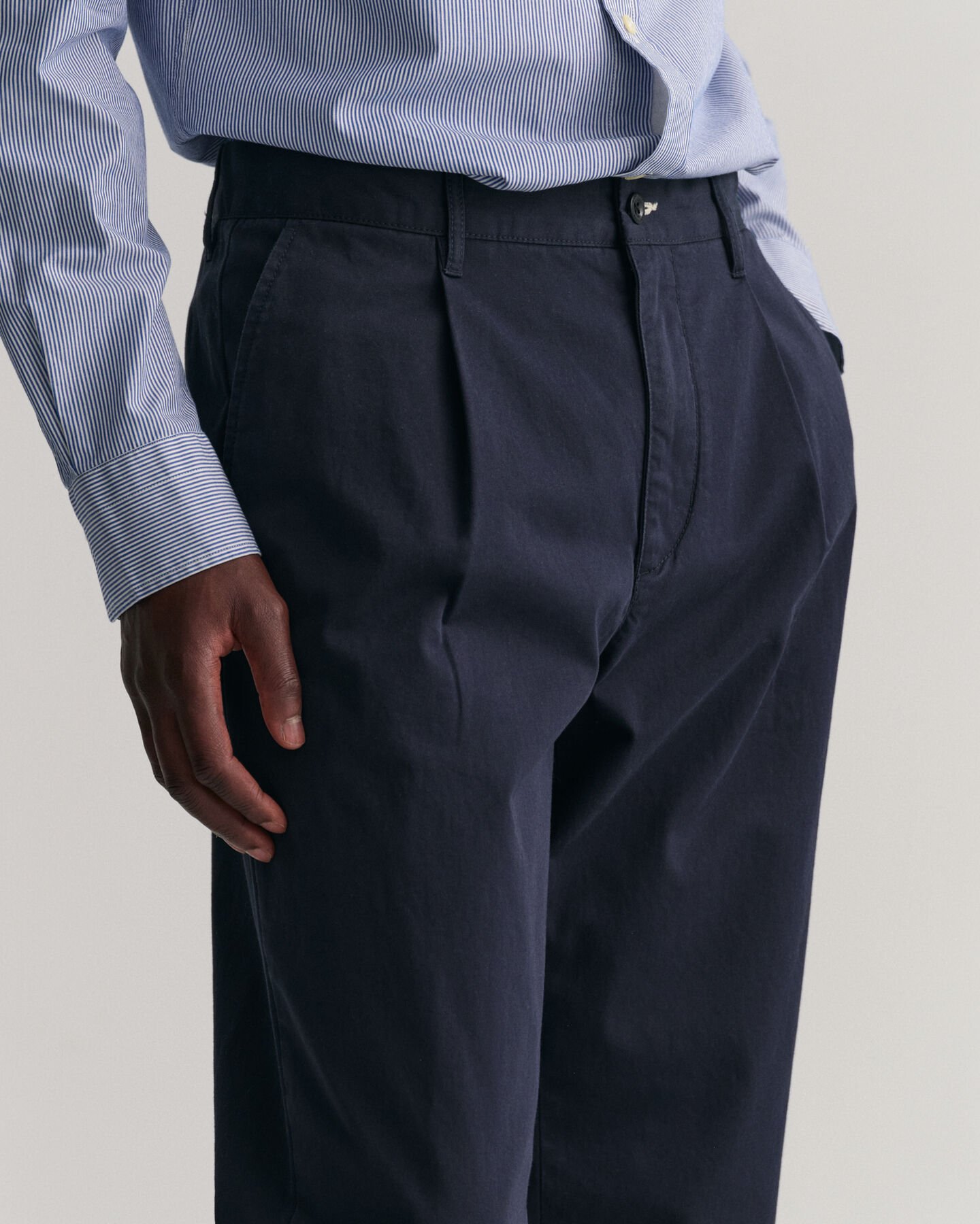 Slim Fit Fit Pleated Twill Chinos
