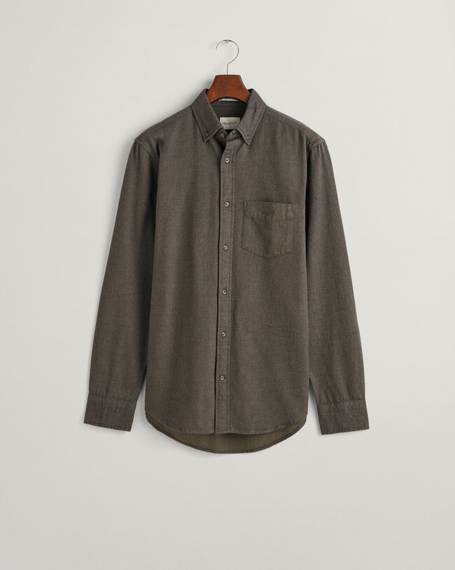 Regular Fit Herringbone Flannel Shirt