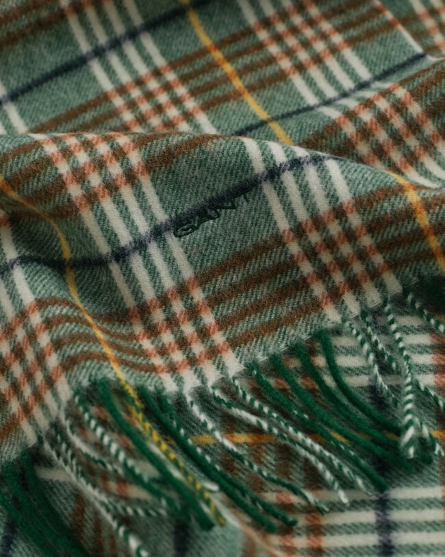 Checked Wool Scarf