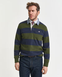 Chambray Collar Striped Heavy Rugger