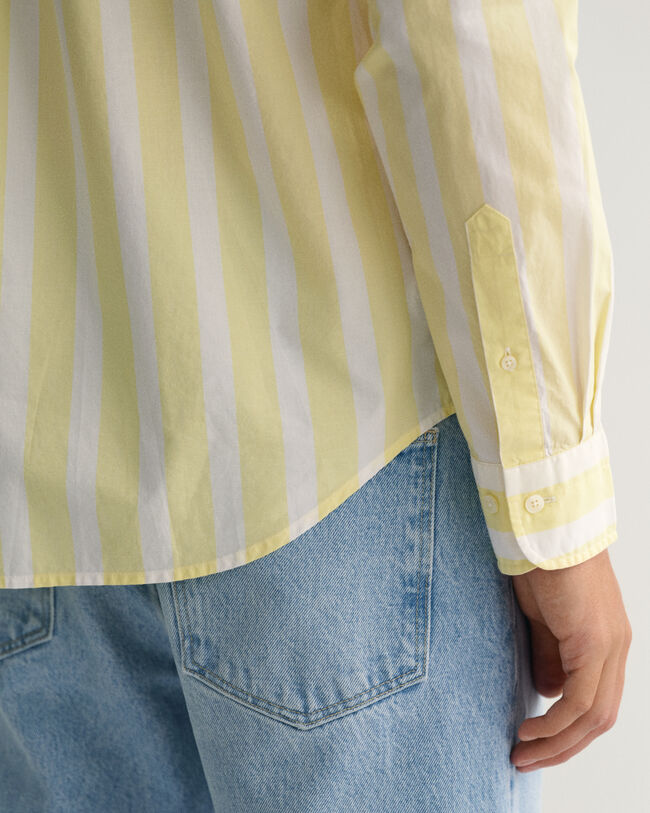 Regular Fit Wide Striped Broadcloth Shirt