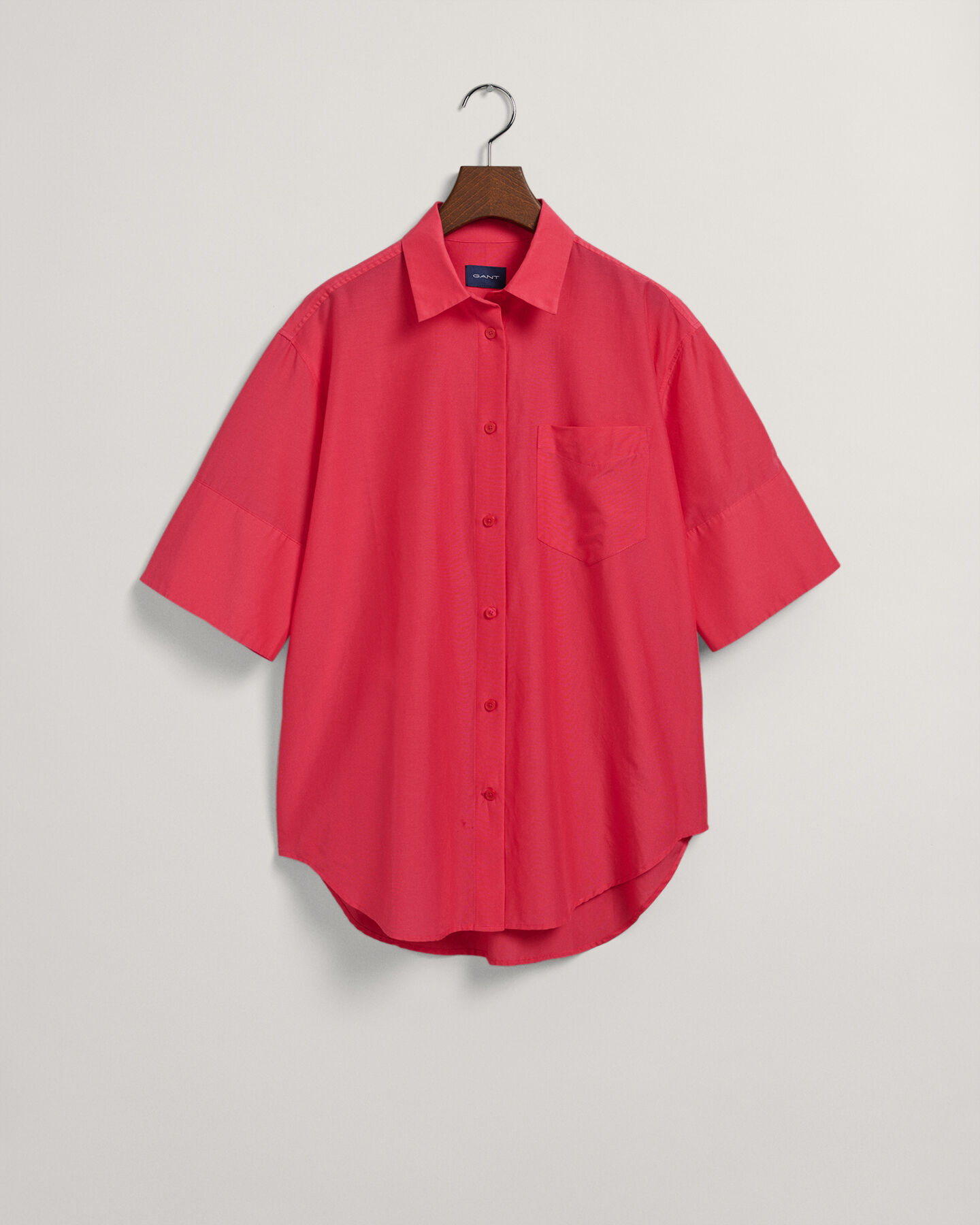 Relaxed Fit Cotton Silk Short Sleeve Shirt
