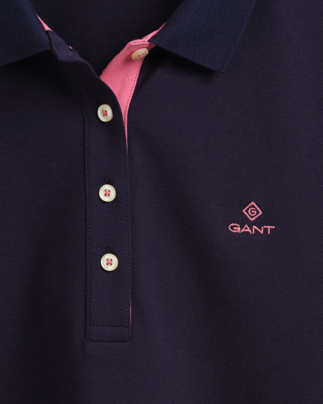 Contrast Collar Piqu&eacute; Polo Shirt