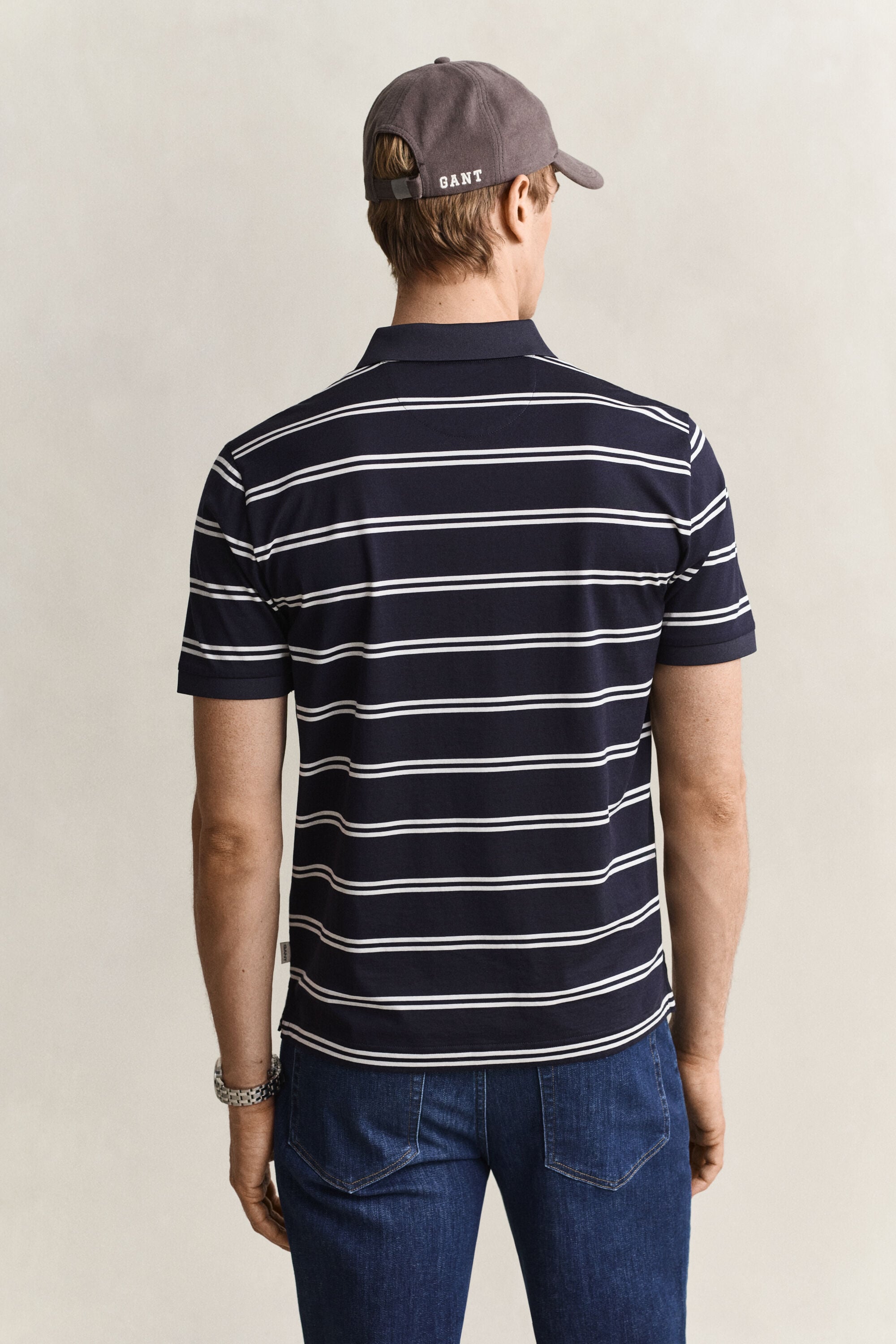 Striped Pima Cotton Polo Shirt