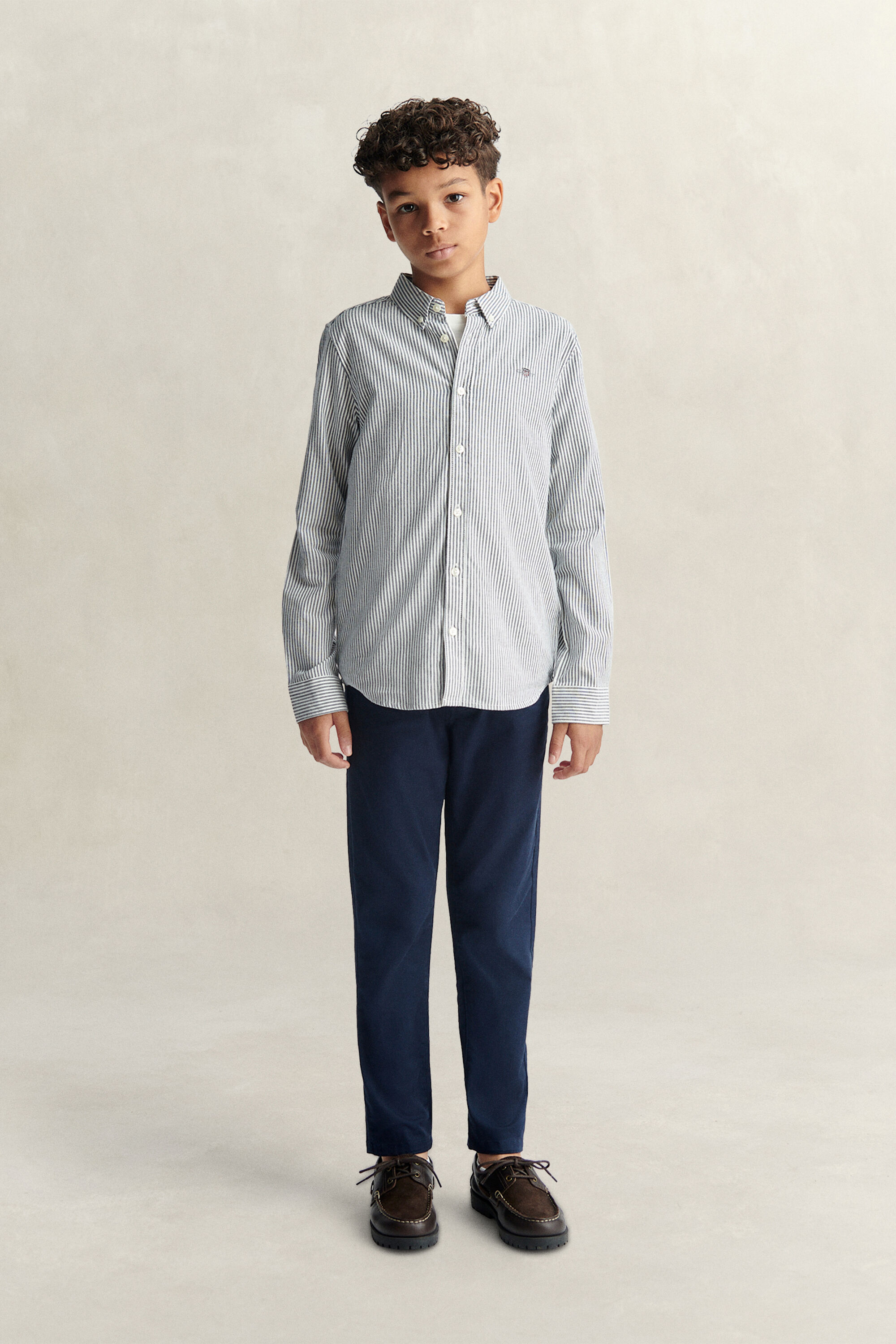 Teen Boys Shield Striped Oxford Shirt