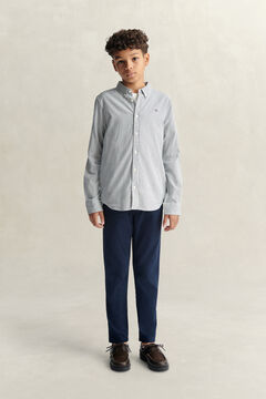 Teen Boys Shield Striped Oxford Shirt — EVENING BLUE 6