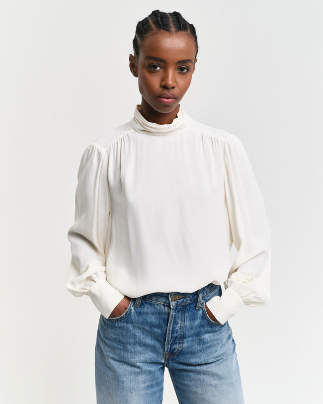 Mock Neck Blouse