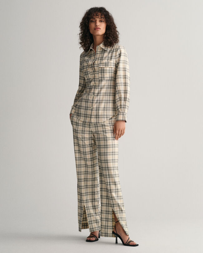 Slim Fit Dart Checked Shirt