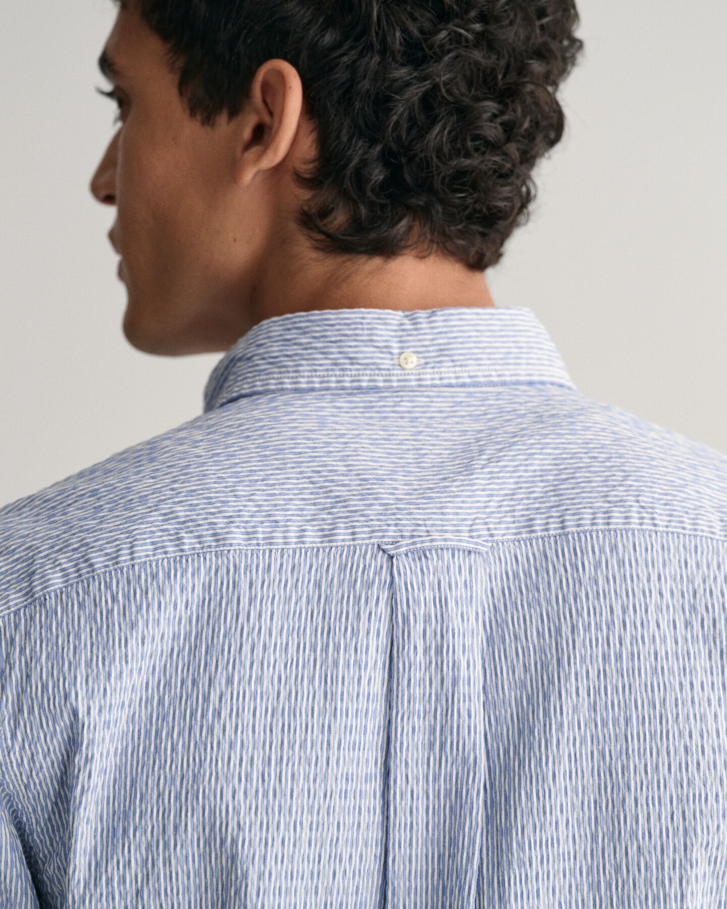 Regular Fit Striped Seersucker Short Sleeve Shirt