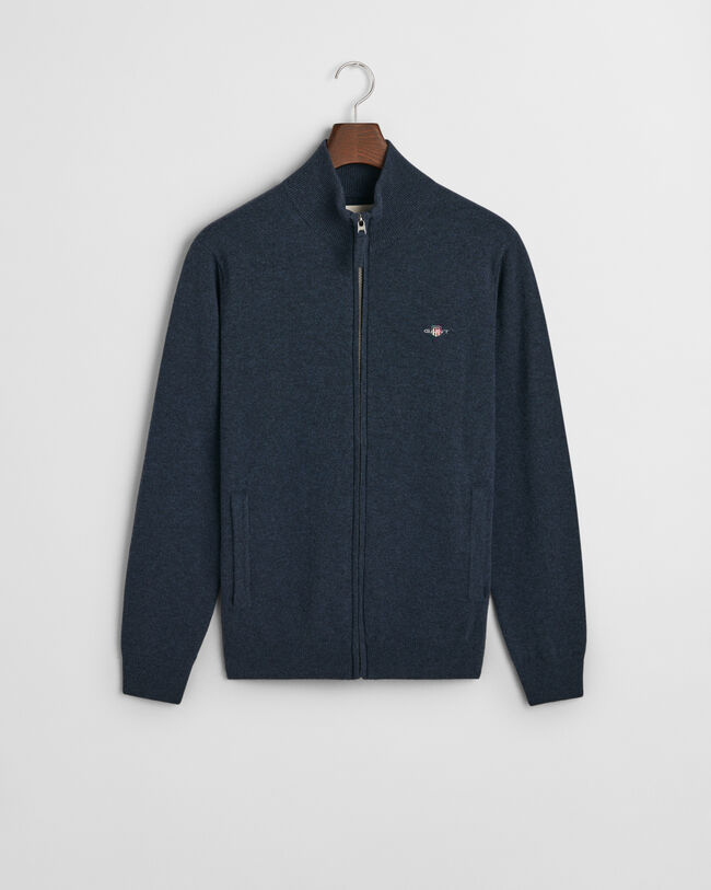 Superfine Lambswool Zip Cardigan