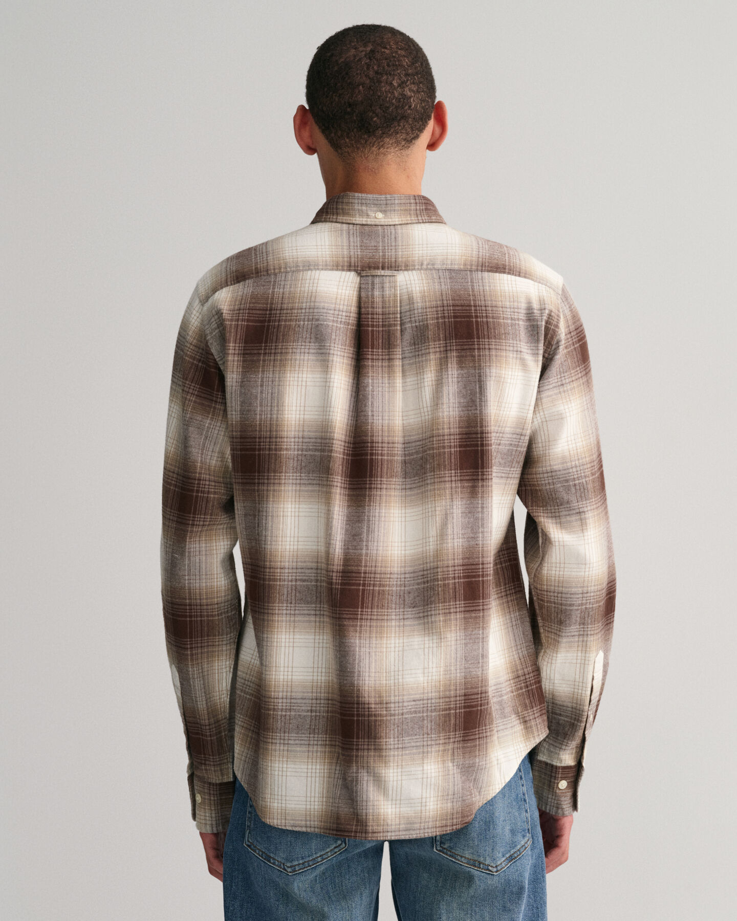 Regular Fit Shadow Check Flannel Shirt
