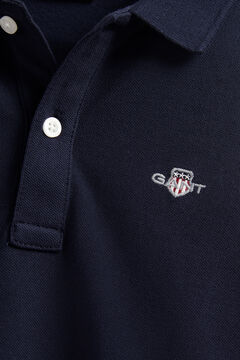 Teen Boys Shield Long Sleeve Polo Shirt — EVENING BLUE 1