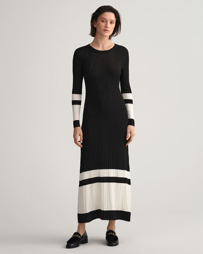 Block Stripe Ribbed Dress