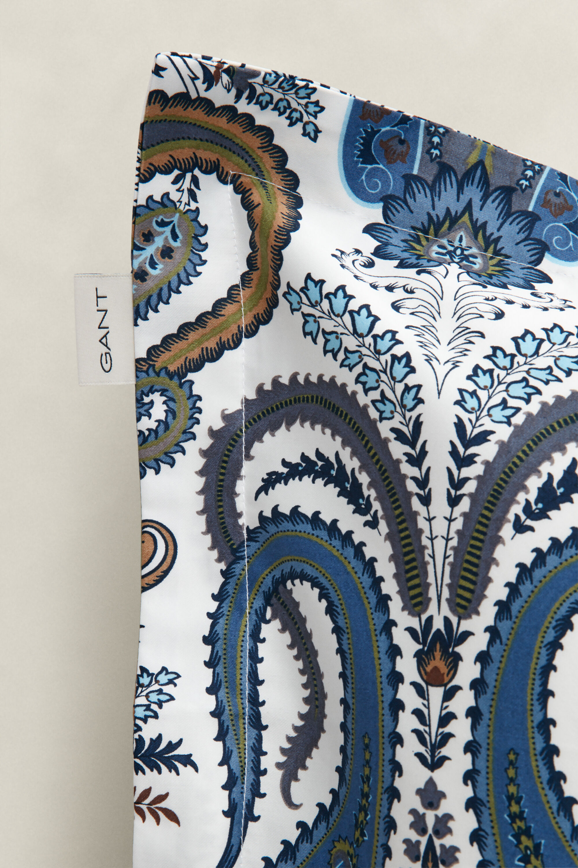 Key West Paisley Pillowcase — SATEEN BLUE