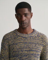 Multicolored Ribbed Crew Neck Sweater