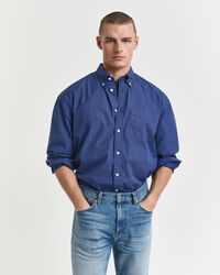 Oversized Micro Checked Poplin Shirt