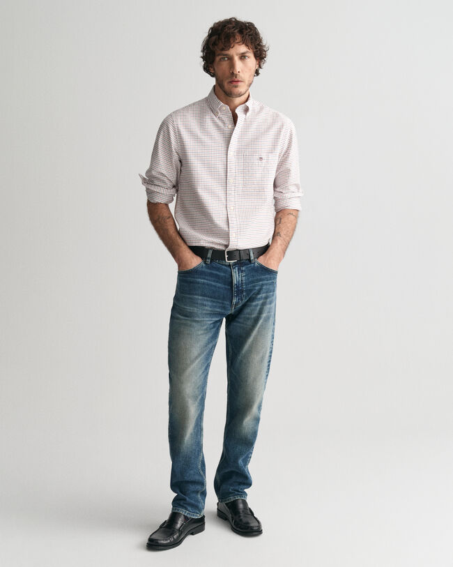 Regular Fit Vintage Wash Jeans