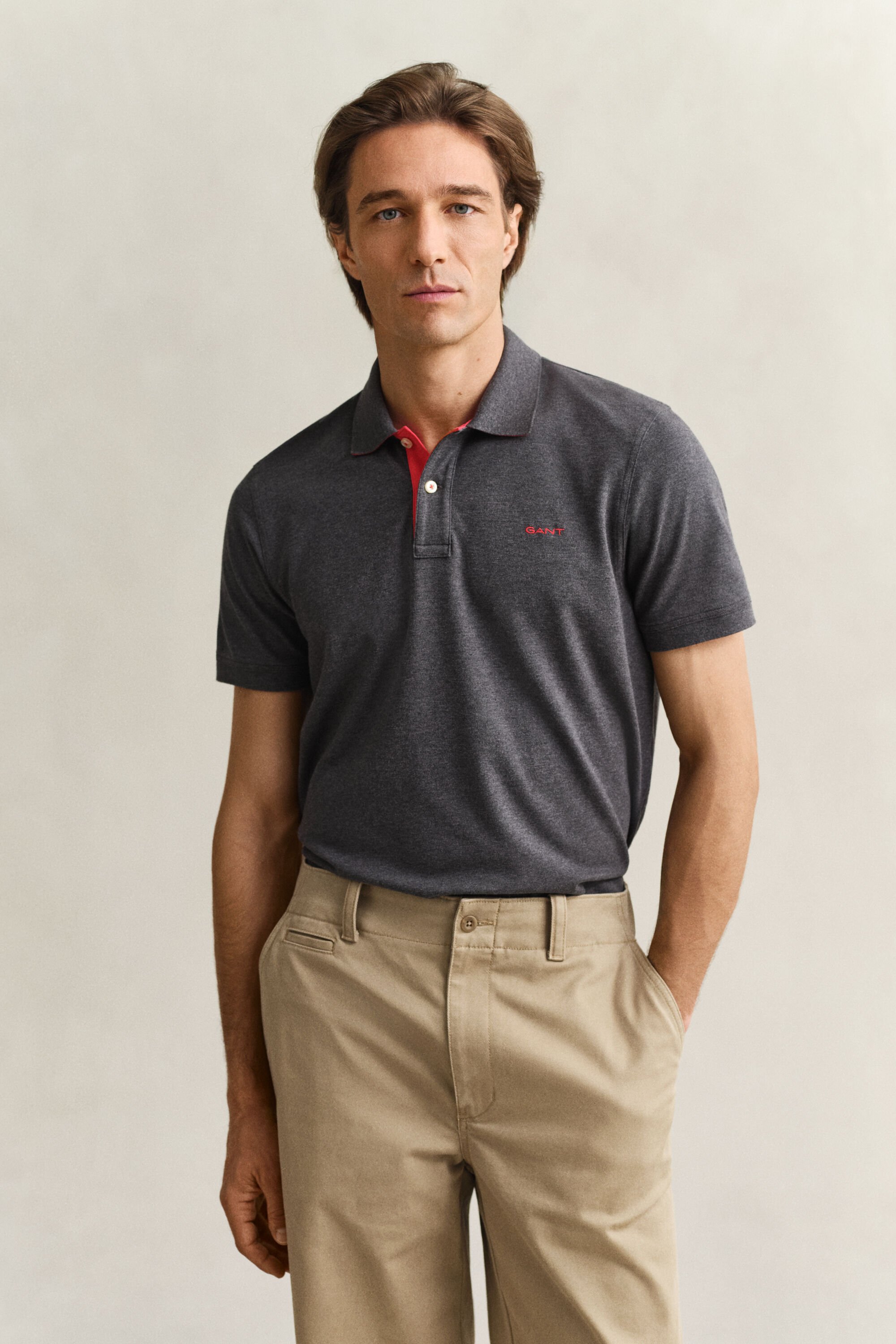 Contrast Piqué Polo Shirt