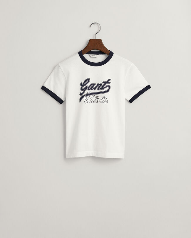 Teen Girls Cropped GANT USA T-Shirt