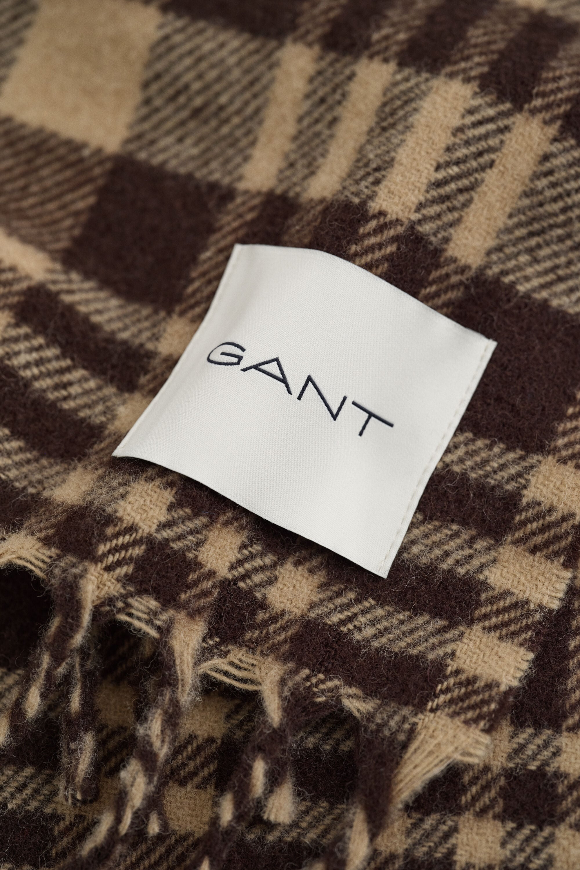 Checked Wool Scarf