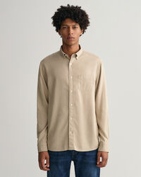 Regular Fit Garment-Dyed Lyocell Shirt