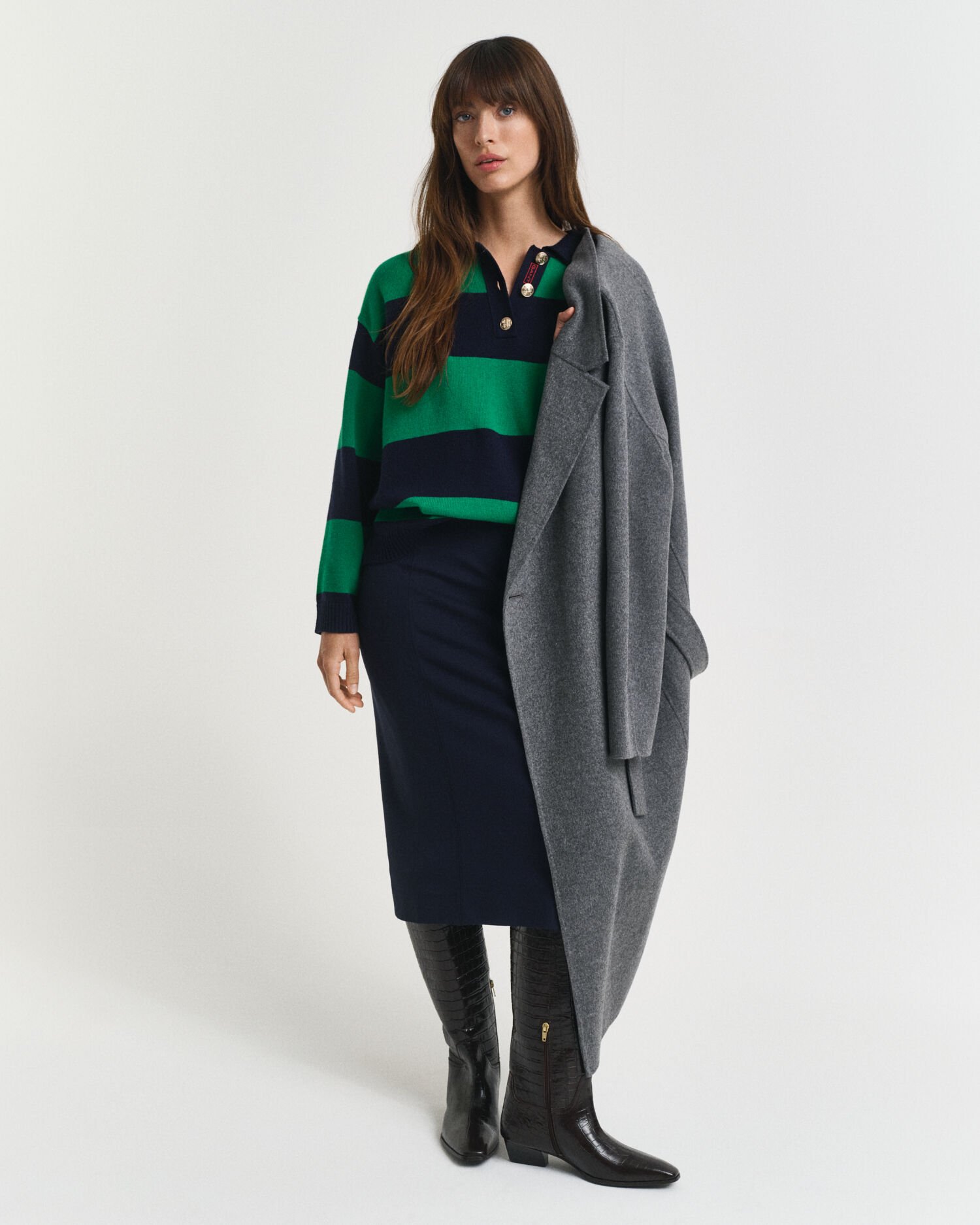 Striped Knitted Rugger