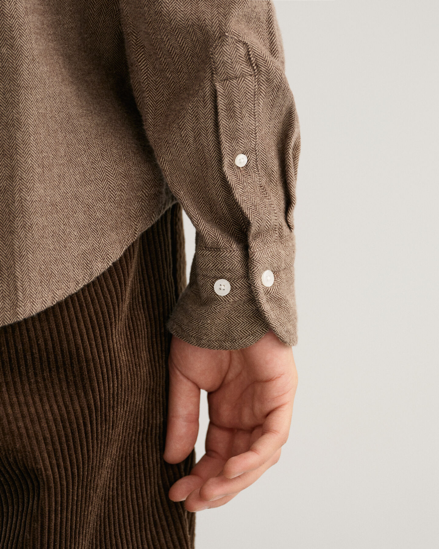 Regular Fit Herringbone Shirt