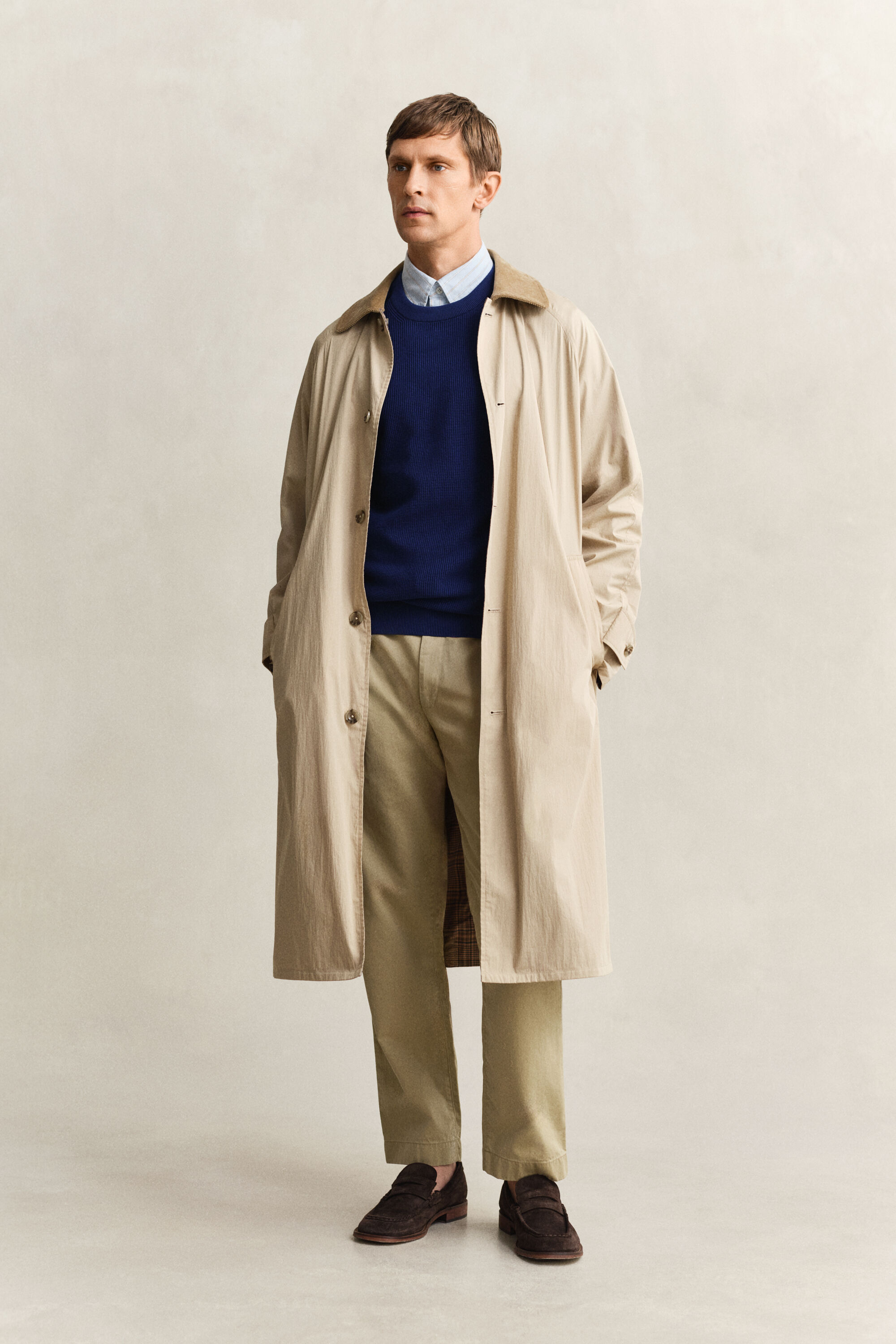 Textured Cotton Crew Neck Sweater