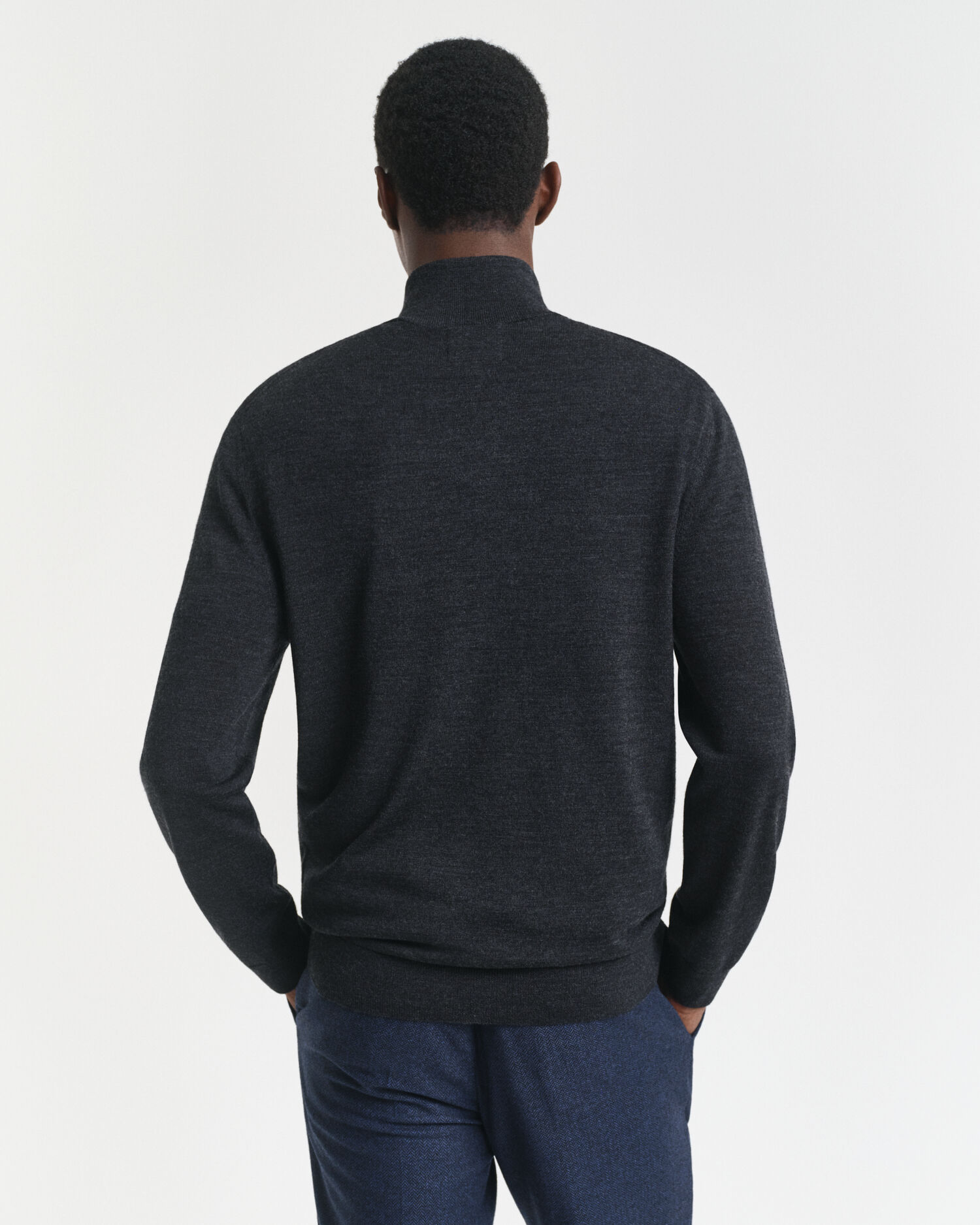Extra Fine Merino Wool Half-Zip Sweater