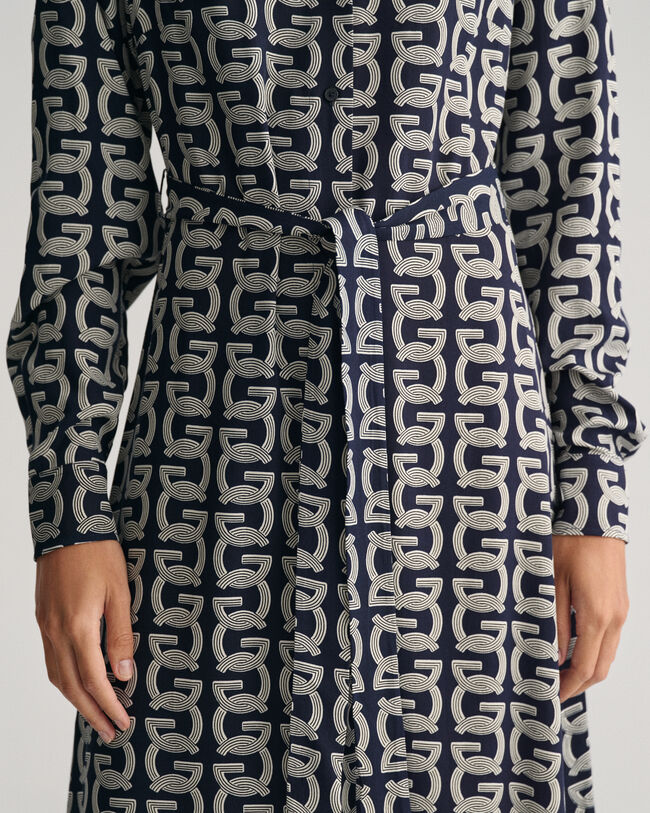 G Patterned Shirt Dress