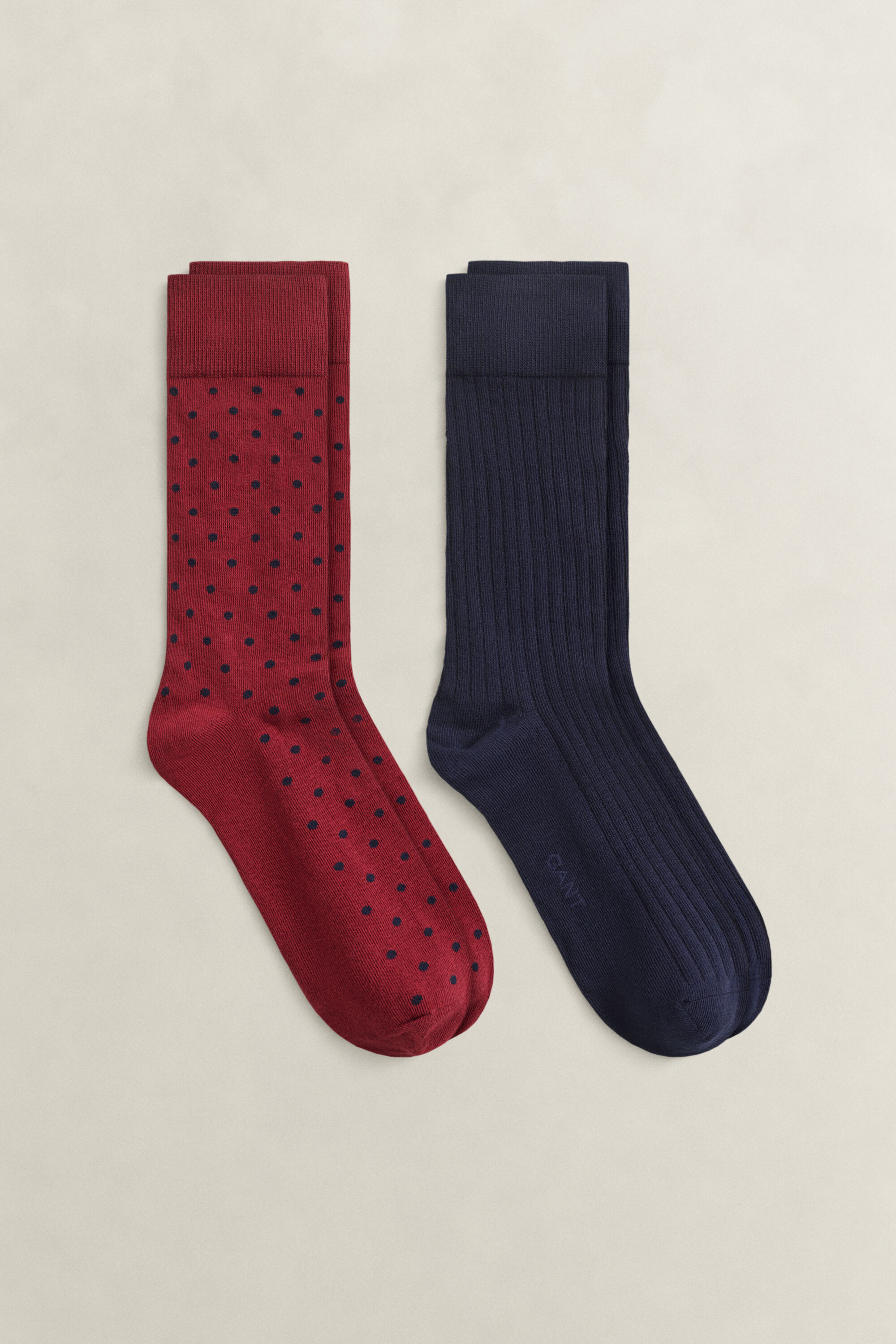 2-Pack Dotted & Ribbed Socks Gift Box