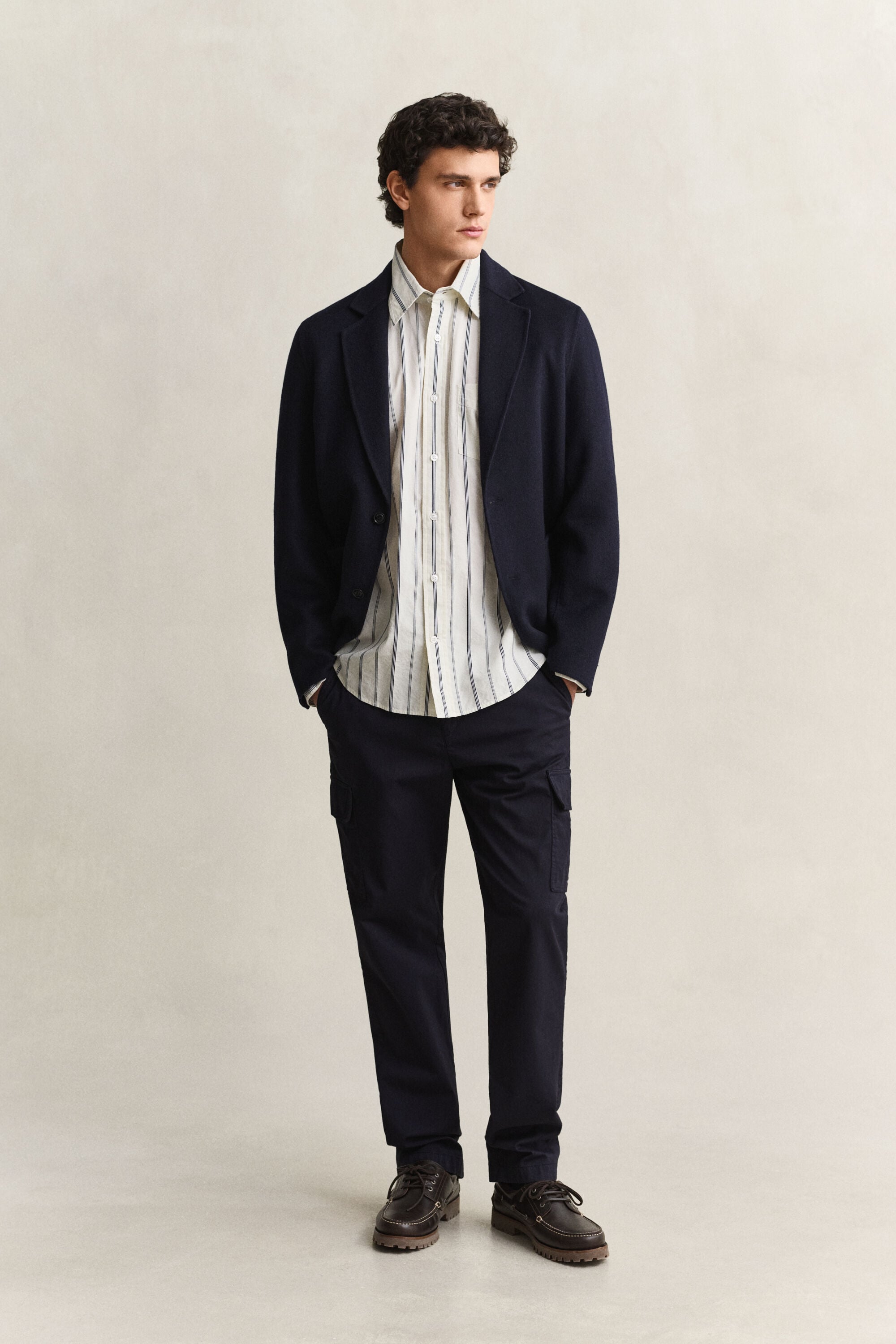 Relaxed Fit Dobby Striped Shirt