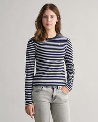 Teen Girls Shield Striped Rib Top