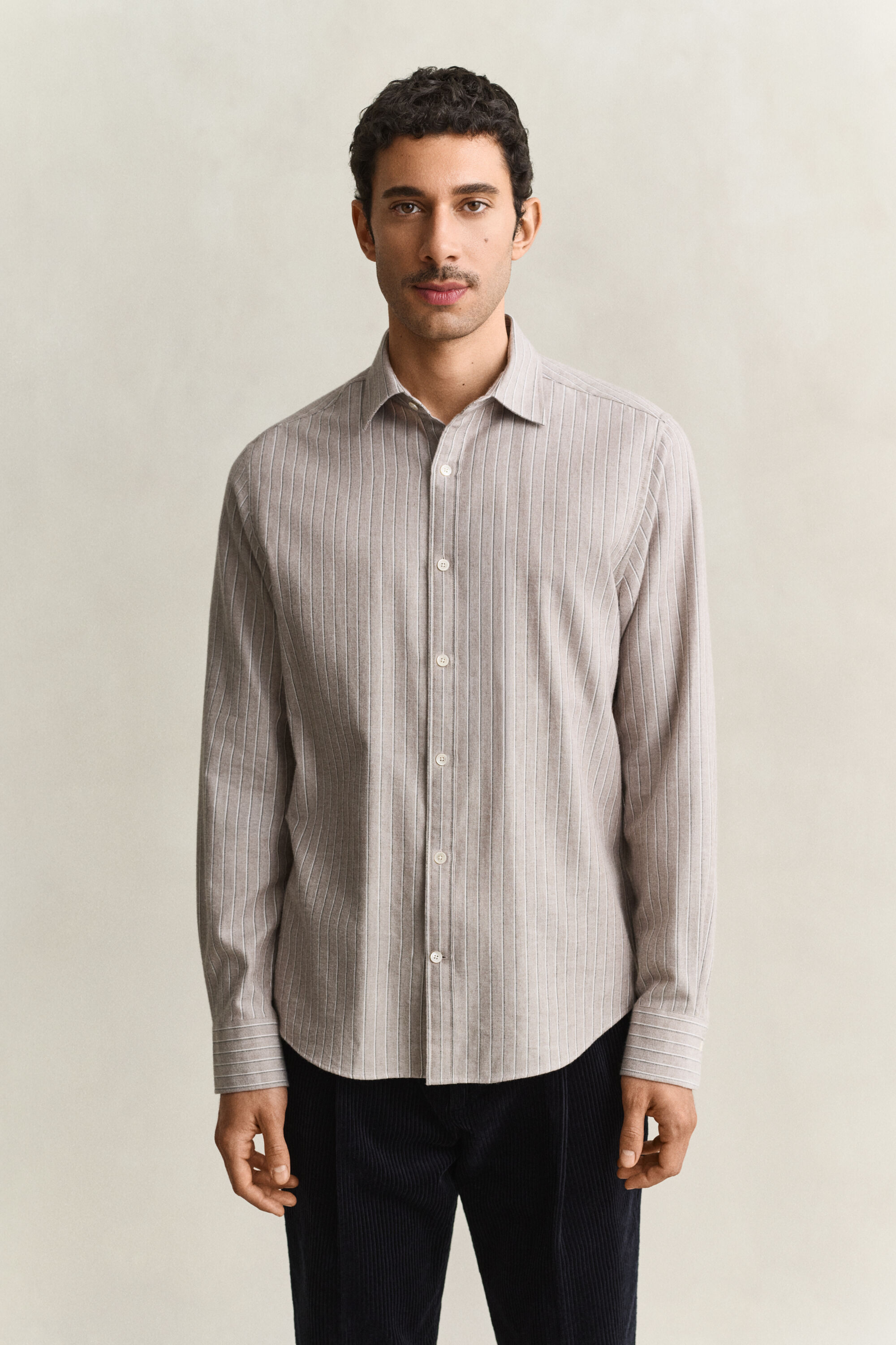 Striped Flannel Mélange Shirt