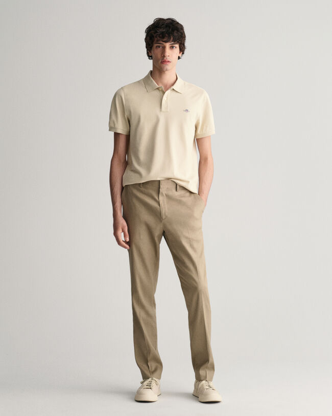 Slim Fit Cotton Linen Suit Pants