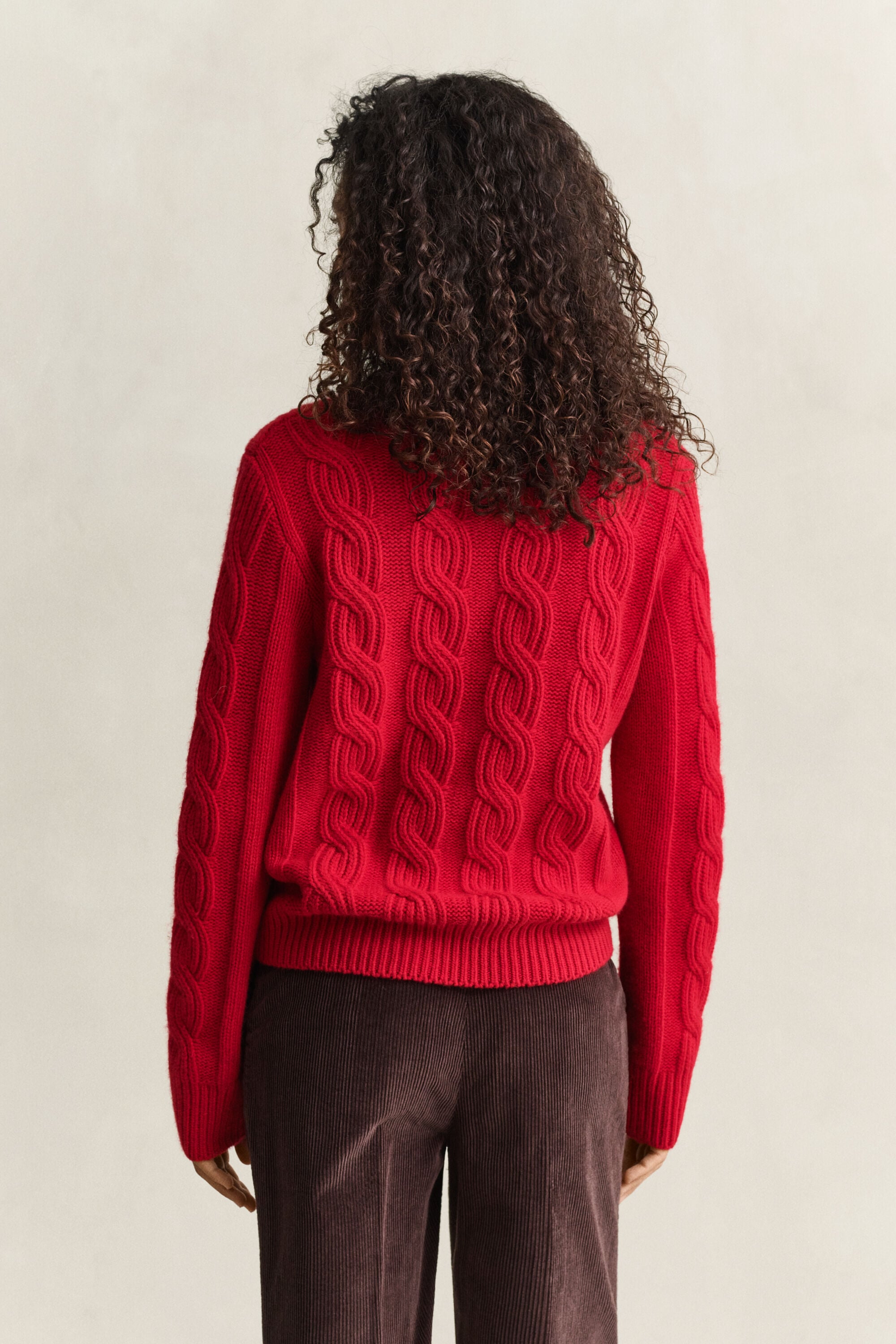 Wool Blend Cable Knit Sweater
