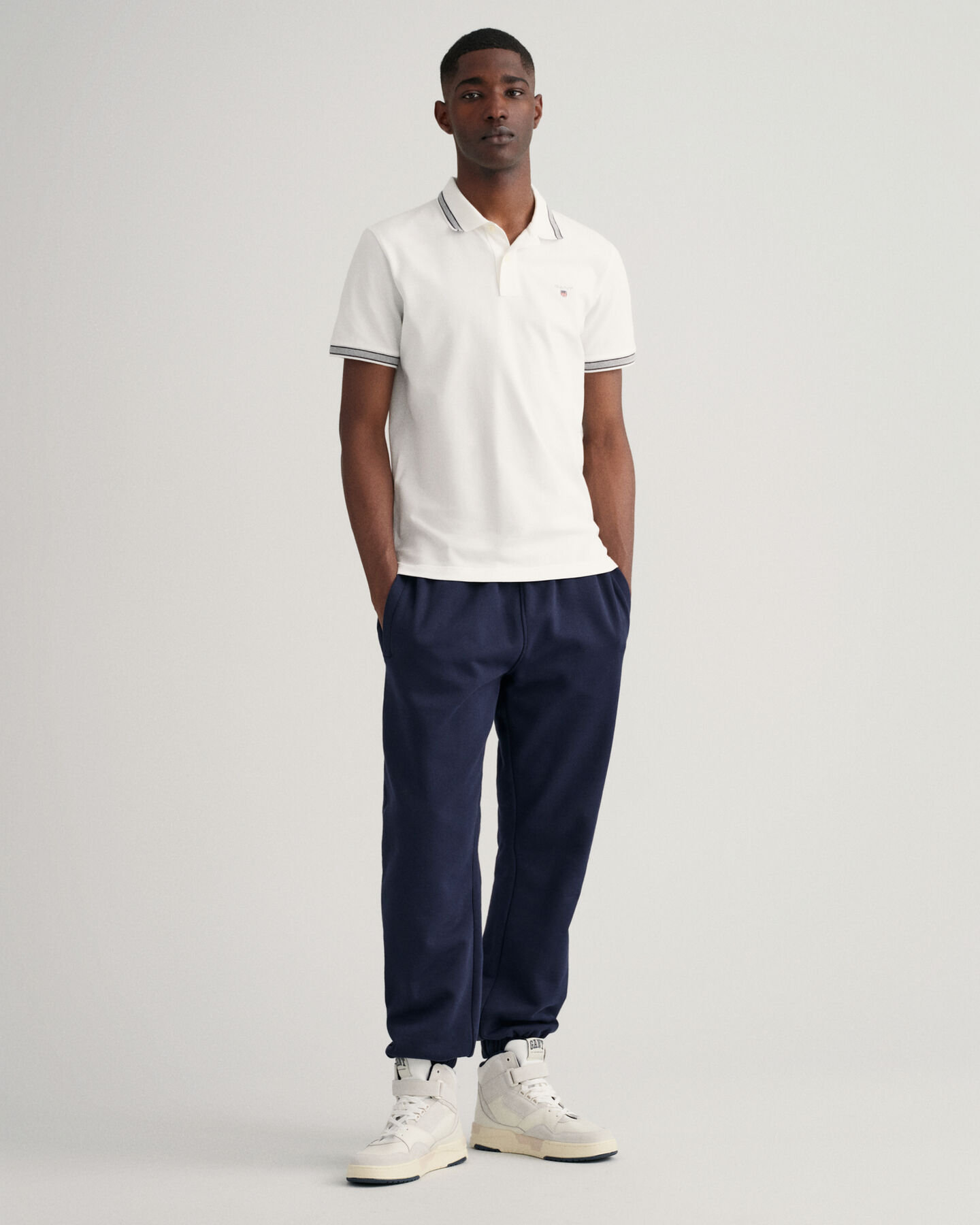 Herringbone Tipping Piqu&eacute; Polo Shirt