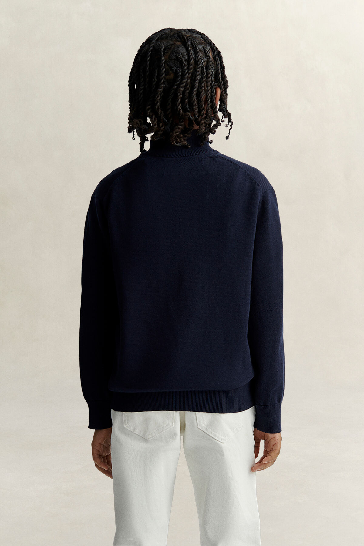 Teen Boys Shield Half-Zip Sweater — EVENING BLUE