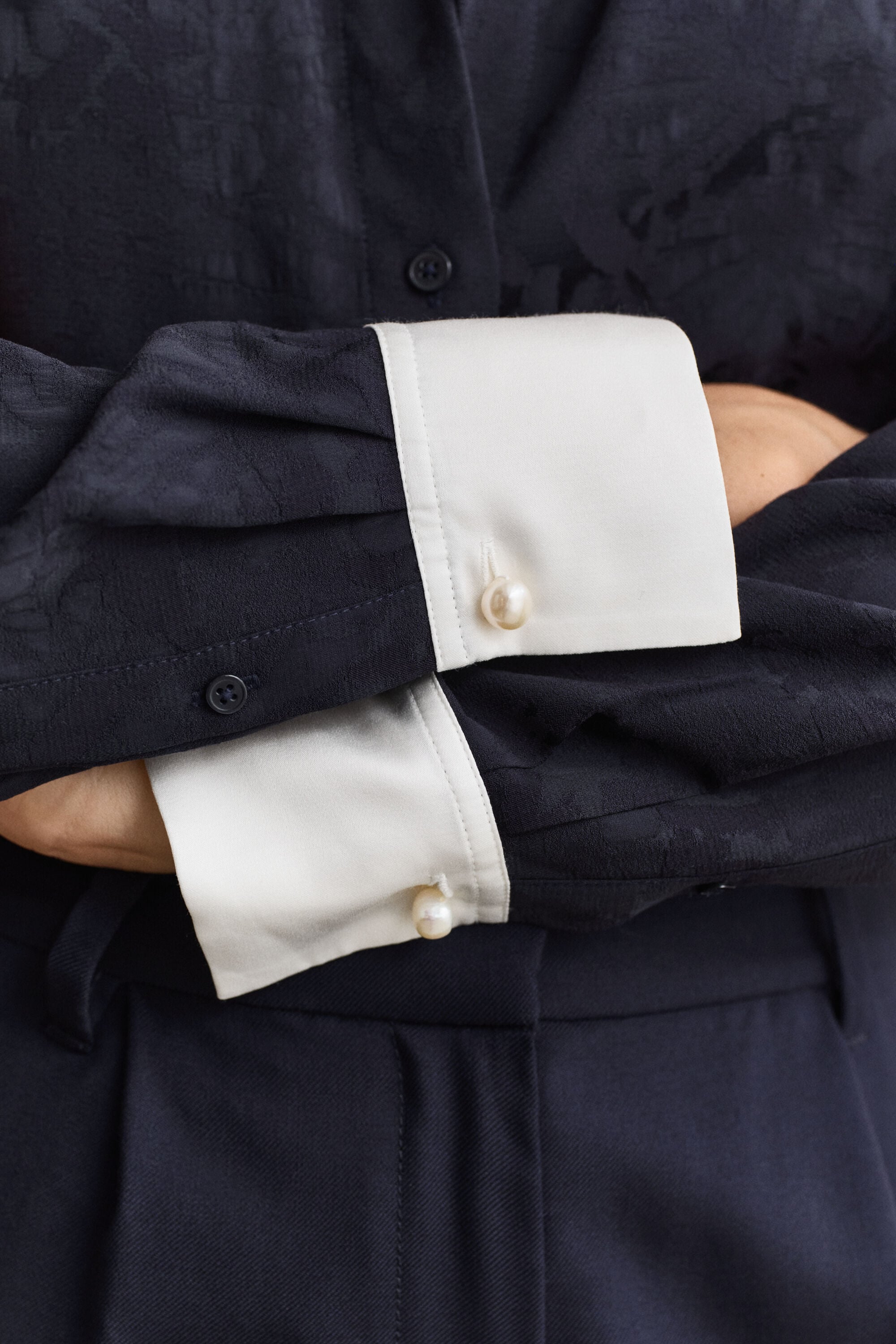Jacquard Shirt — EVENING BLUE