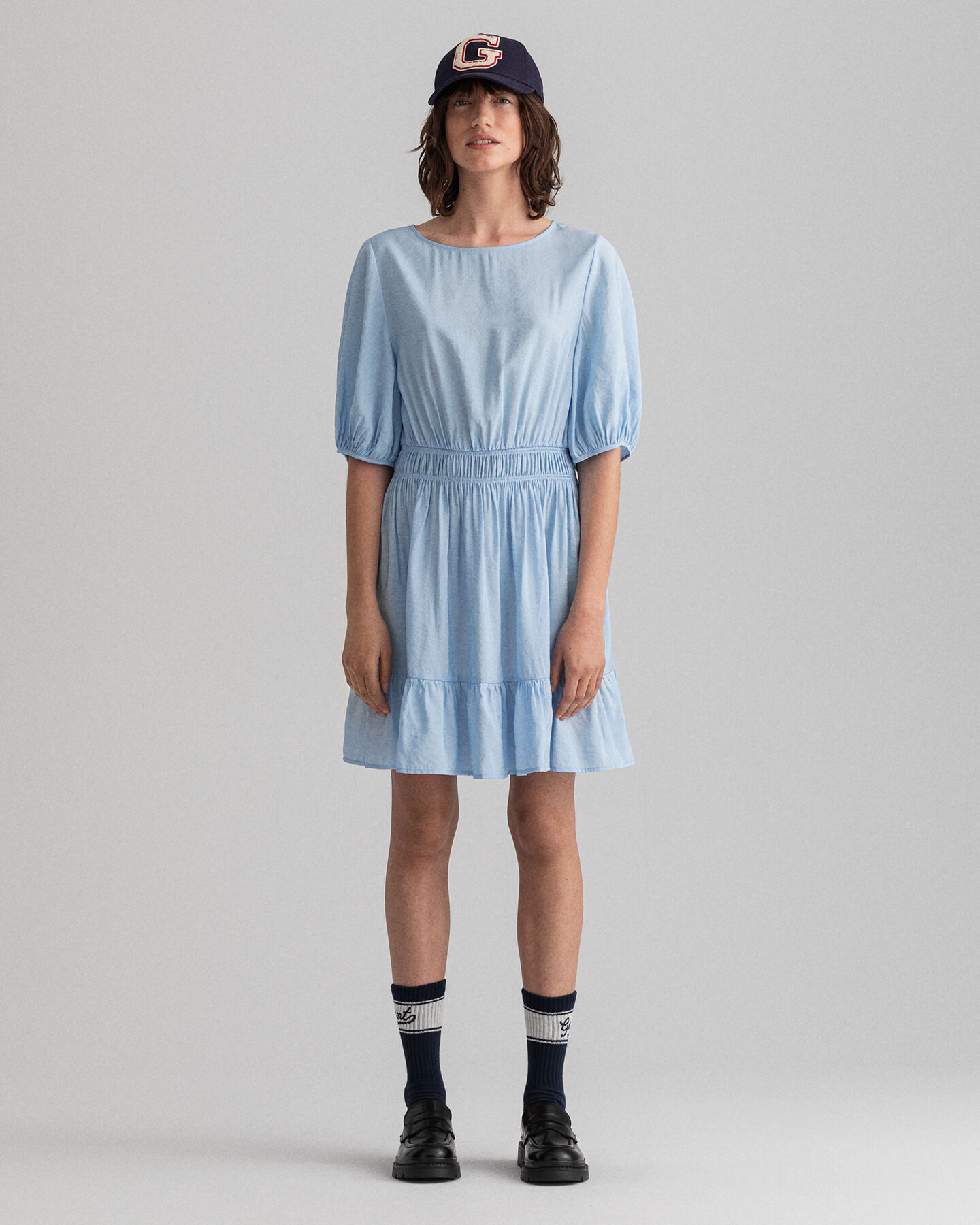 Flounce Puff Sleeve Dress