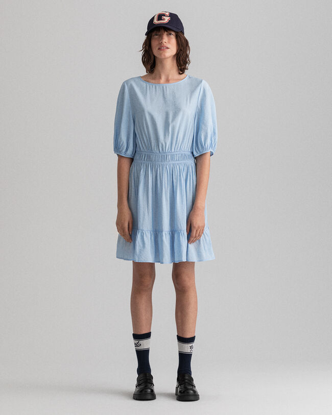 Flounce Puff Sleeve Dress