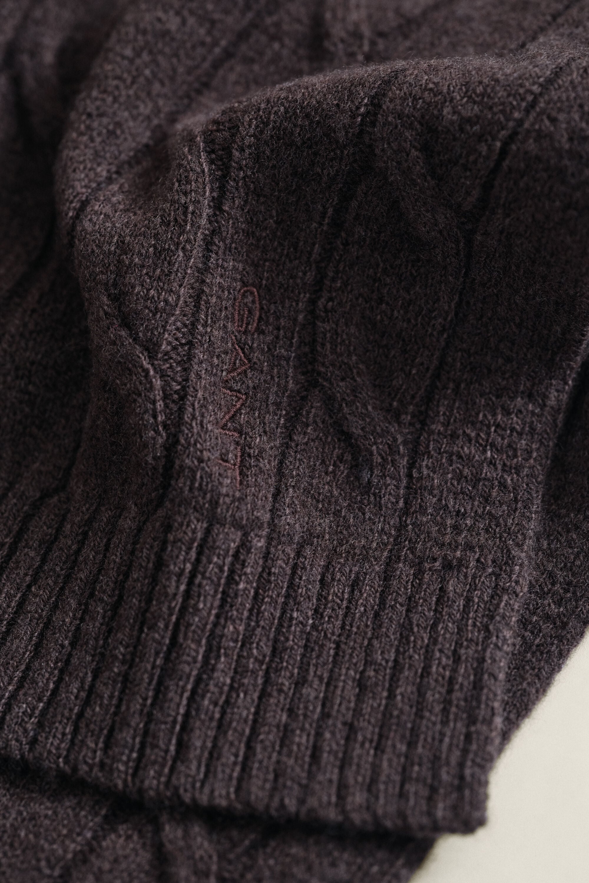 Wool Cable Knit Scarf