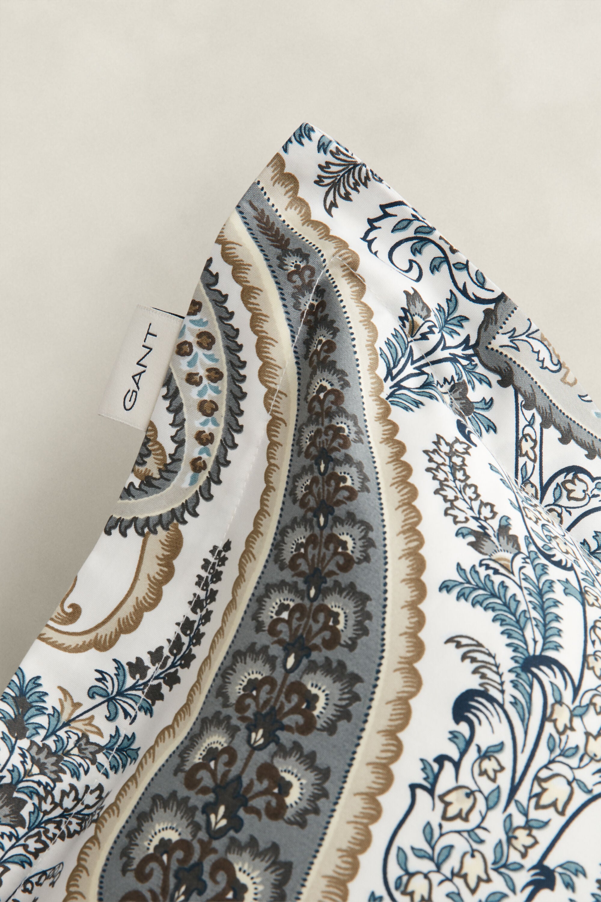 Key West Paisley Pillowcase — DARK PUTTY
