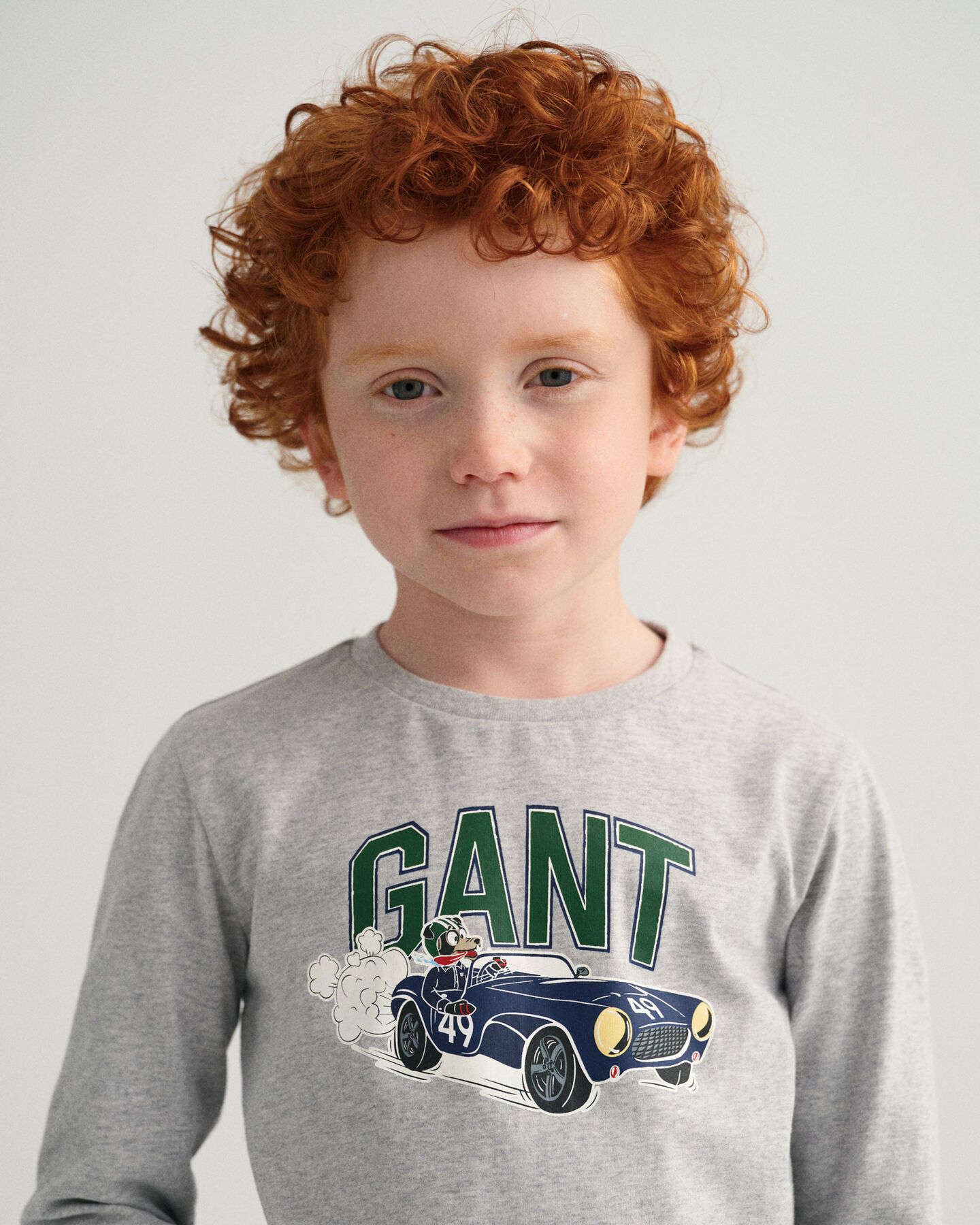 Boys Driving Dog Long Sleeve T-Shirt