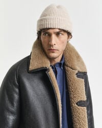 Ribbed Alpaca Wool Blend Beanie