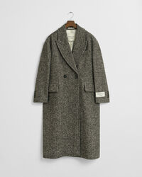 Herringbone Wool Blend Overcoat