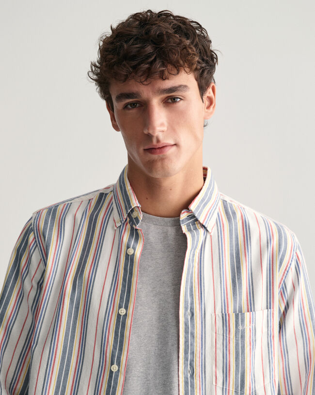 Regular Fit Striped Archive Oxford Shirt 
