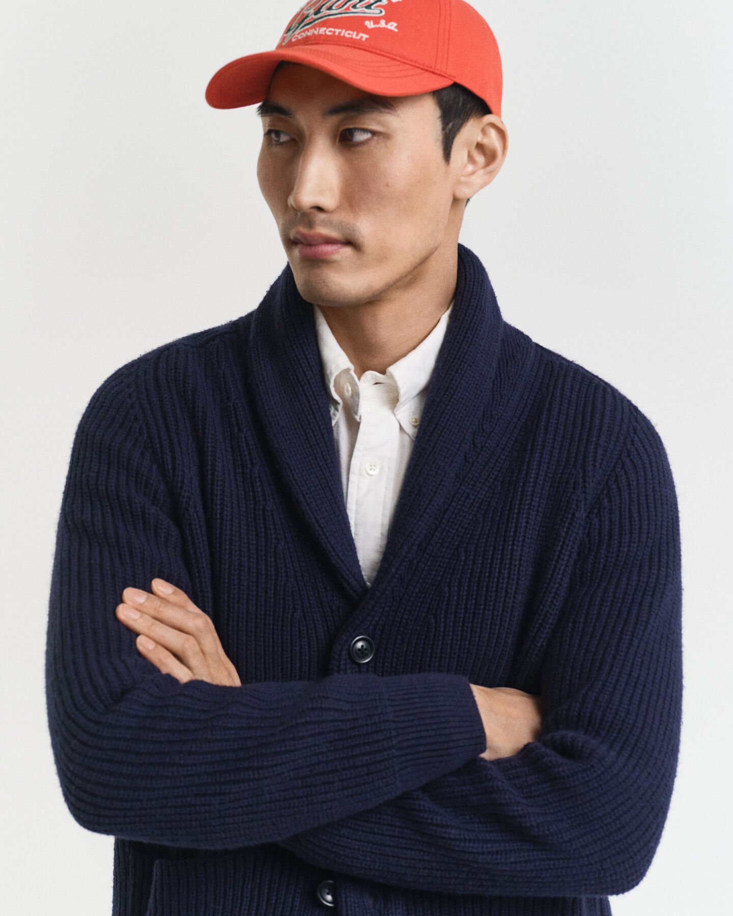 Wool Blend Shawl Collar Cardigan